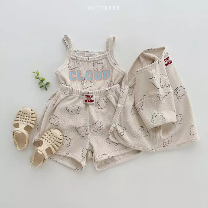 Oott Bebe - Korean Baby Fashion - #smilingbaby - Cloud Waffle Cardigan - 5
