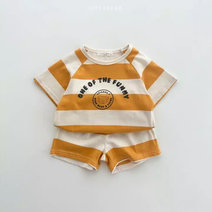 Oott Bebe - Korean Baby Fashion - #smilingbaby - Funny Top Bottom Set - 2