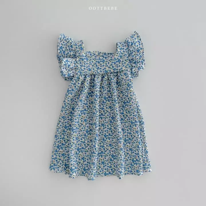 Oott Bebe - Korean Children Fashion - #Kfashion4kids - Pong Pong Frill One-piece - 2