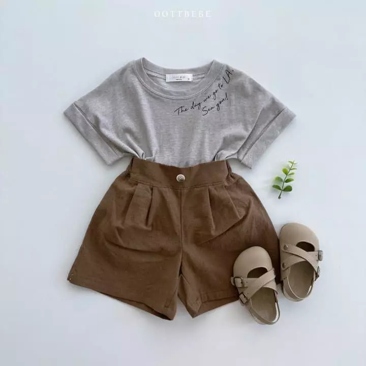 Oott Bebe - Korean Children Fashion - #childofig - Lettering Roll-up Tee - 7