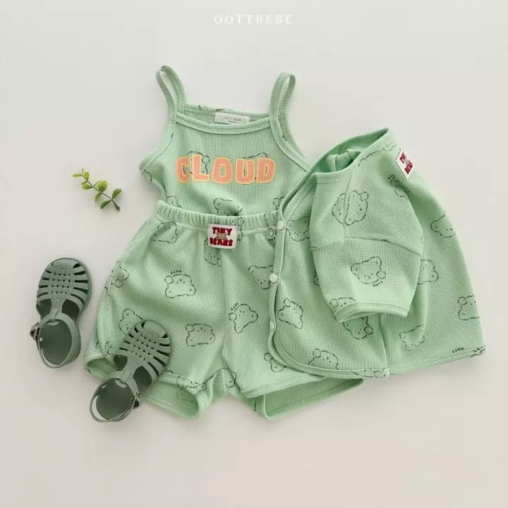 Oott Bebe - Korean Children Fashion - #childofig - Cloud Waffle String Sleeveless - 8