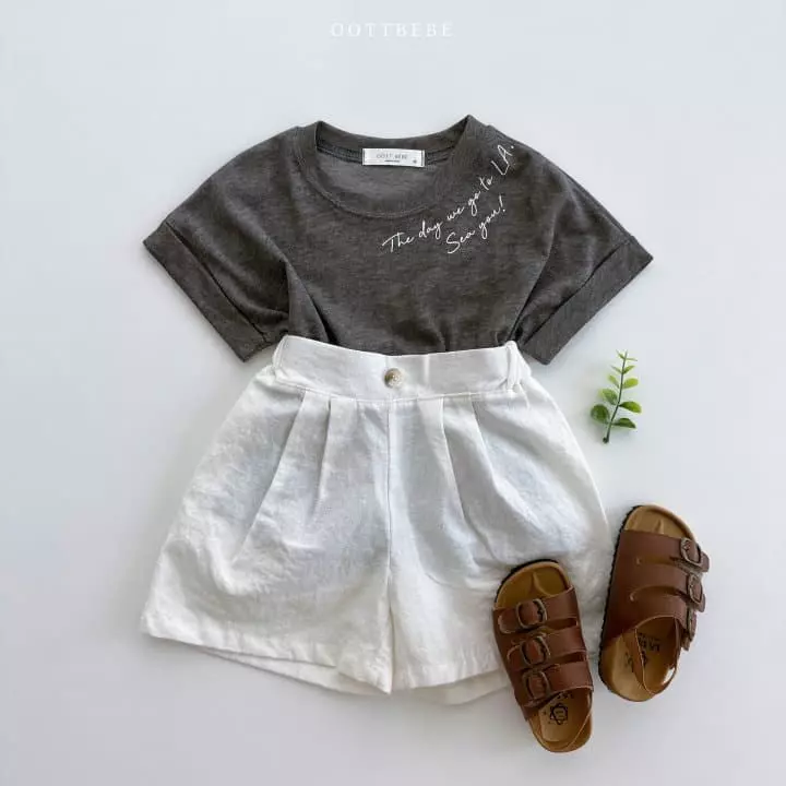 Oott Bebe - Korean Children Fashion - #childrensboutique - Lettering Roll-up Tee - 8