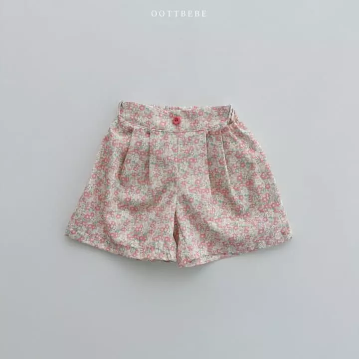 Oott Bebe - Korean Children Fashion - #designkidswear - Flower Pintuck Shorts - 2