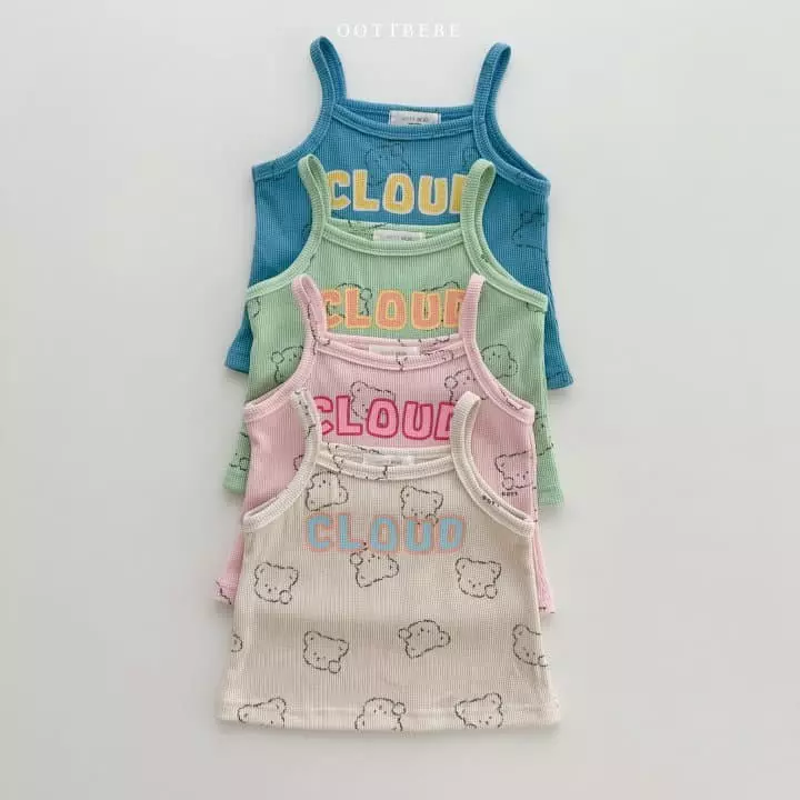 Oott Bebe - Korean Children Fashion - #designkidswear - Cloud Waffle String Sleeveless - 10