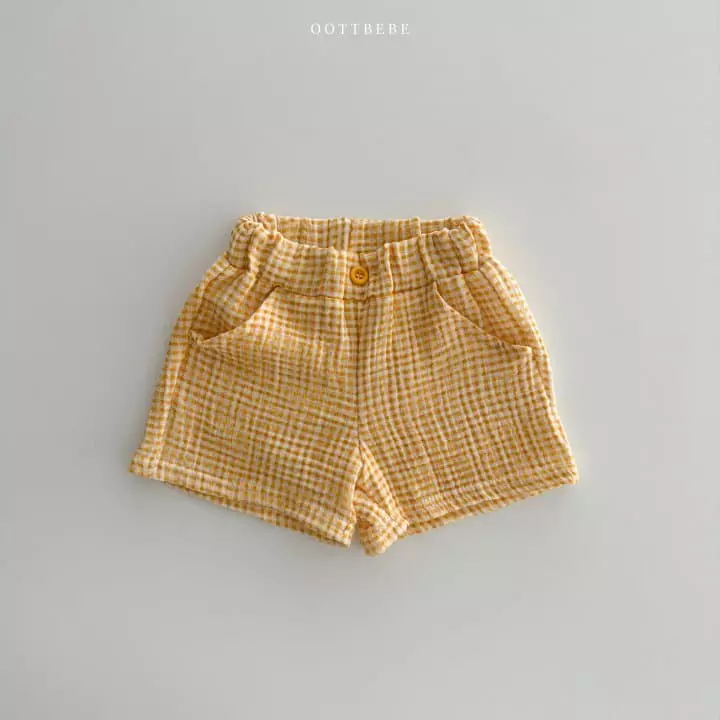 Oott Bebe - Korean Children Fashion - #designkidswear - M Check Shorts