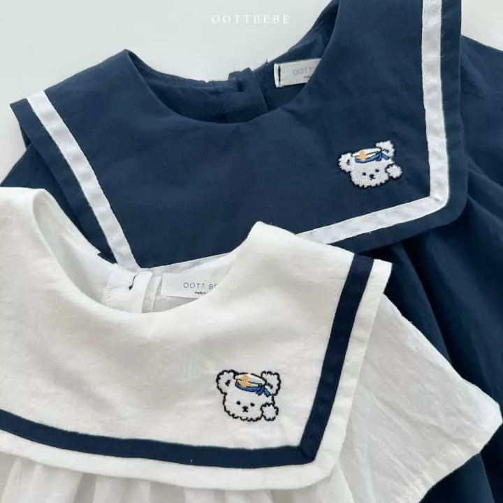 Oott Bebe - Korean Children Fashion - #discoveringself - Marine Bear One-piece - 5