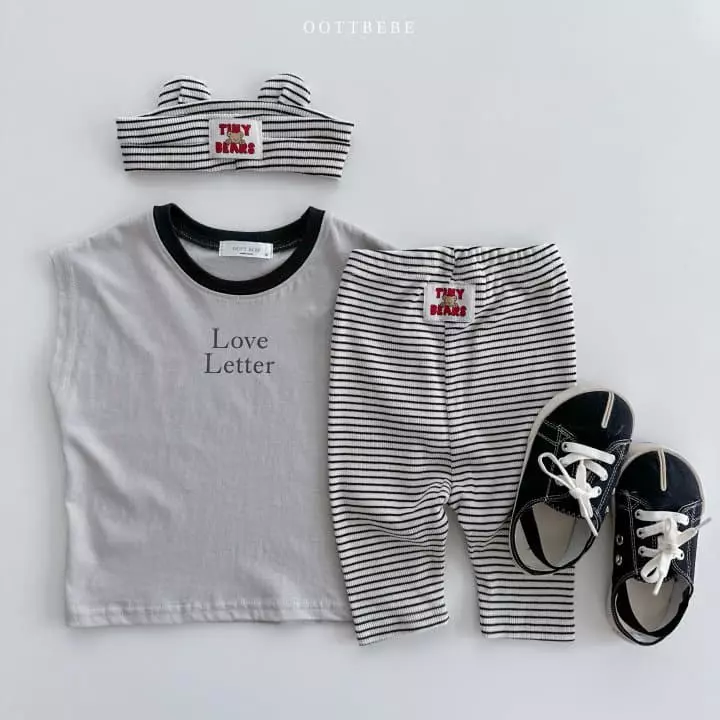 Oott Bebe - Korean Children Fashion - #discoveringself - Love Letter Sleeveless - 8