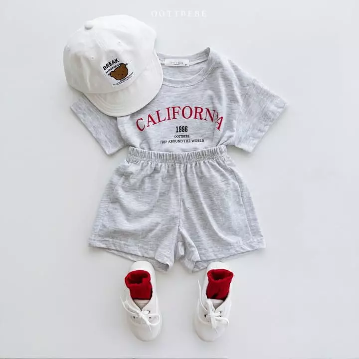 Oott Bebe - Korean Children Fashion - #fashionkids - California Top Bottom Set