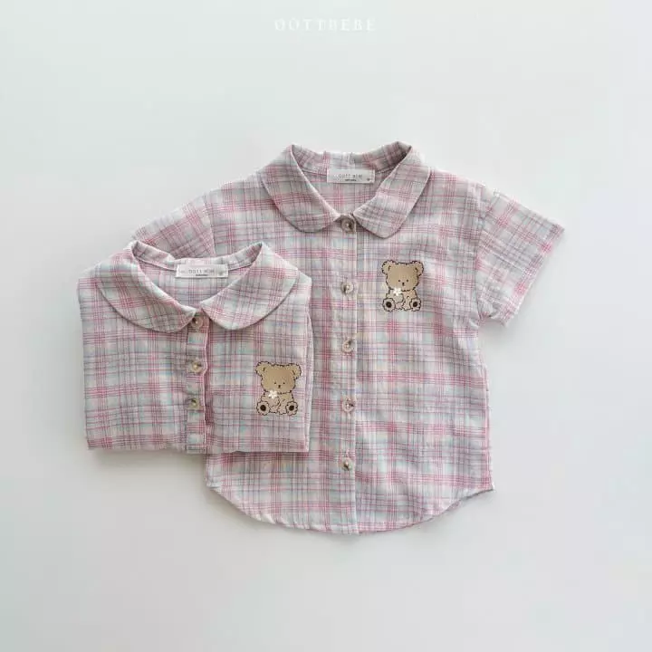 Oott Bebe - Korean Children Fashion - #kidsshorts - Coou Check Shirt - 10