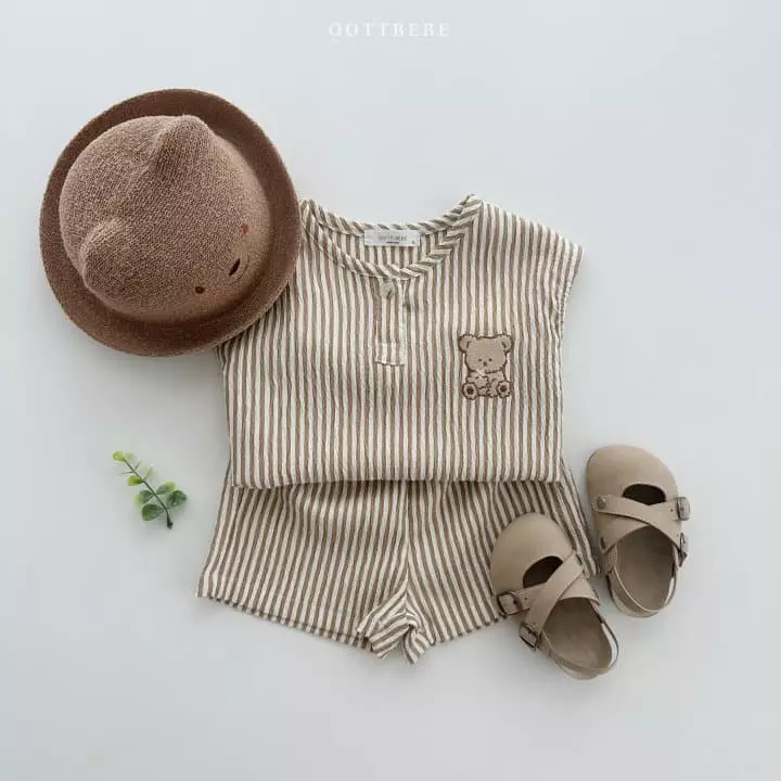 Oott Bebe - Korean Children Fashion - #kidsshorts - Jijimi Oott Top Bottom Set - 3