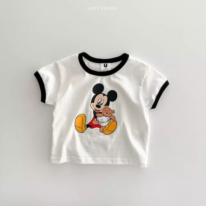 Oott Bebe - Korean Children Fashion - #kidsshorts - Hug D Bear Tee