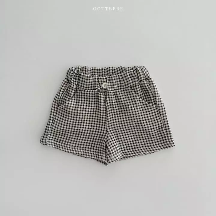 Oott Bebe - Korean Children Fashion - #kidsstore - M Check Shorts - 5
