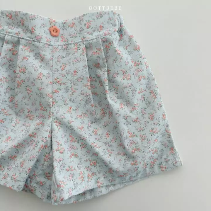Oott Bebe - Korean Children Fashion - #littlefashionista - Flower Pintuck Shorts - 9