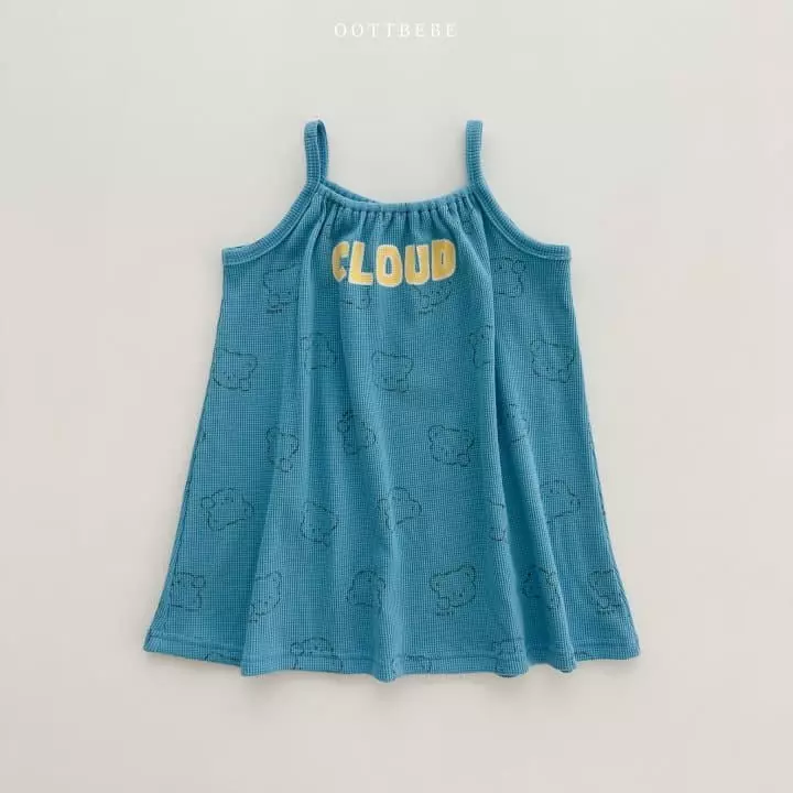 Oott Bebe - Korean Children Fashion - #Kfashion4kids - Cloud Waffle One-piece - 4