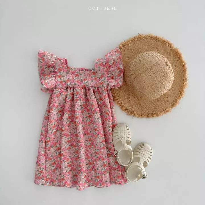 Oott Bebe - Korean Children Fashion - #littlefashionista - Pong Pong Frill One-piece - 3