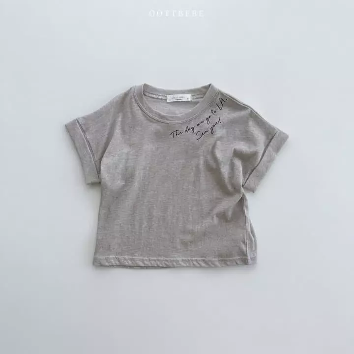 Oott Bebe - Korean Children Fashion - #magicofchildhood - Lettering Roll-up Tee - 3