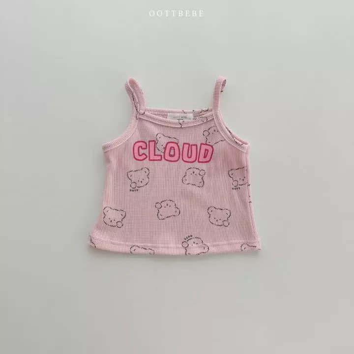 Oott Bebe - Korean Children Fashion - #magicofchildhood - Cloud Waffle String Sleeveless - 2