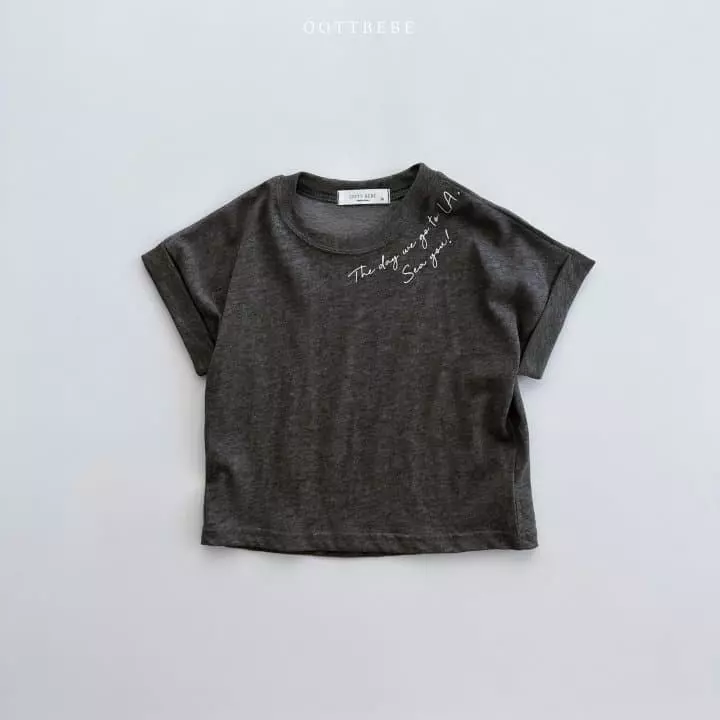Oott Bebe - Korean Children Fashion - #magicofchildhood - Lettering Roll-up Tee - 4