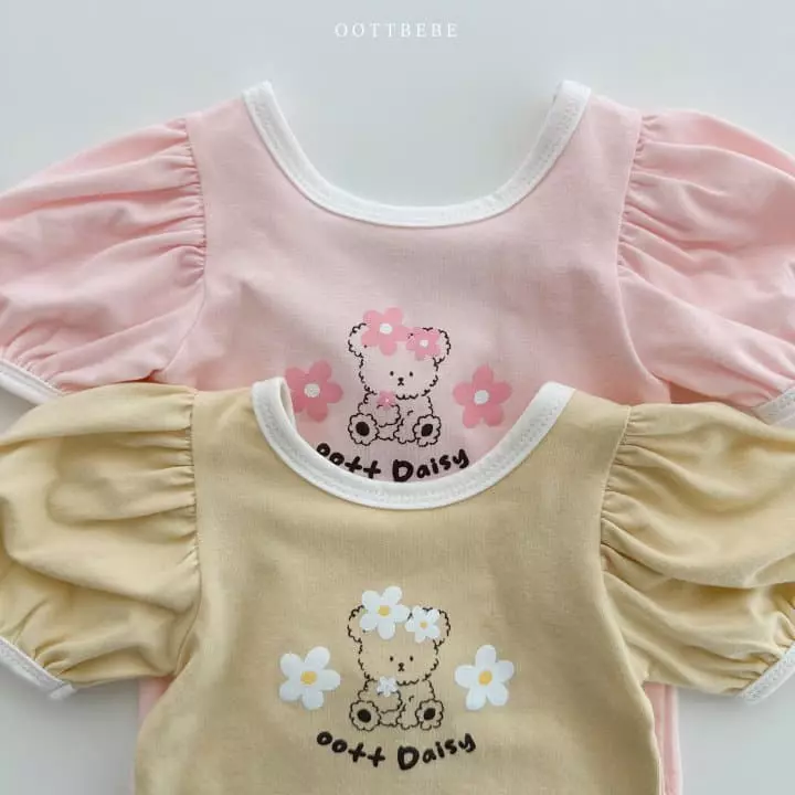 Oott Bebe - Korean Children Fashion - #minifashionista - Daisy Puff Tee - 7