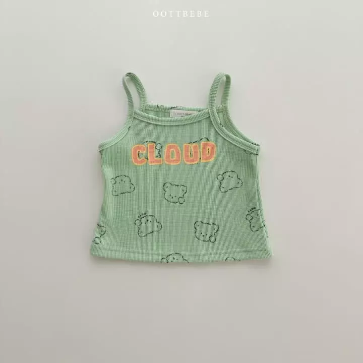 Oott Bebe - Korean Children Fashion - #minifashionista - Cloud Waffle String Sleeveless - 3