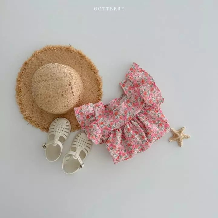 Oott Bebe - Korean Children Fashion - #minifashionista - Pong Pong Frill One-piece - 5