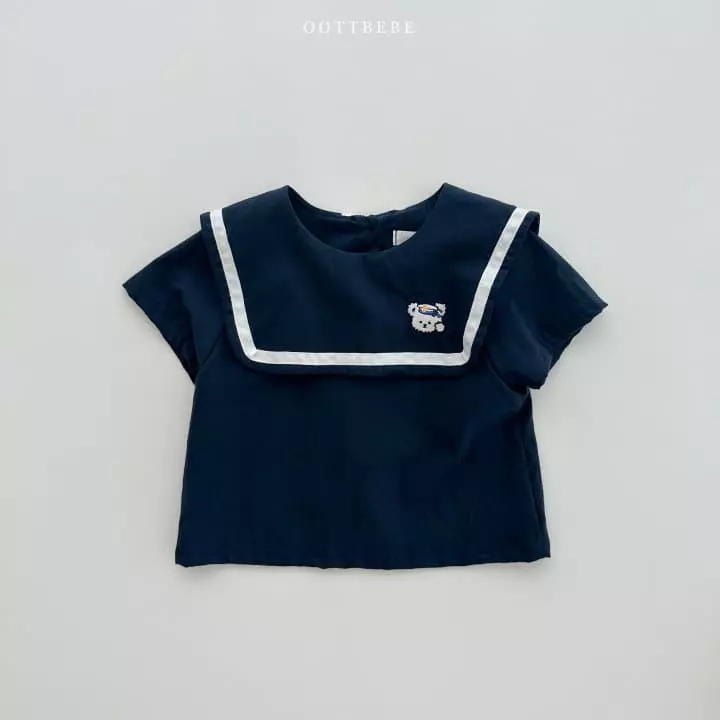 Oott Bebe - Korean Children Fashion - #stylishchildhood - Marine Bear Blouse - 2