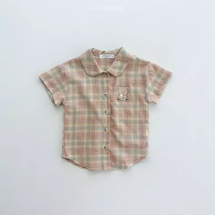 Oott Bebe - Korean Children Fashion - #todddlerfashion - Coou Check Shirt - 2