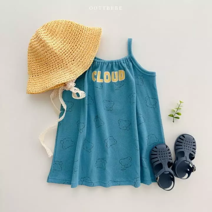 Oott Bebe - Korean Children Fashion - #todddlerfashion - Cloud Waffle One-piece - 8