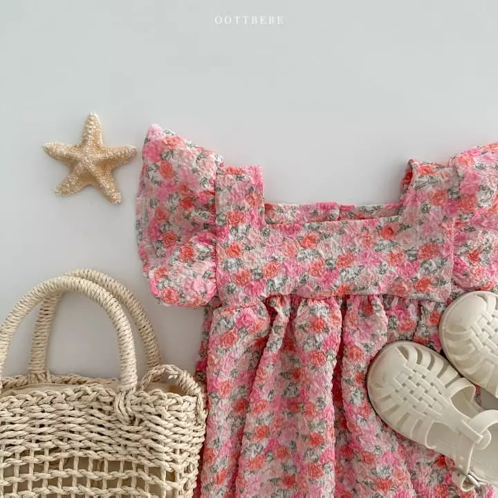 Oott Bebe - Korean Children Fashion - #todddlerfashion - Pong Pong Frill One-piece - 7
