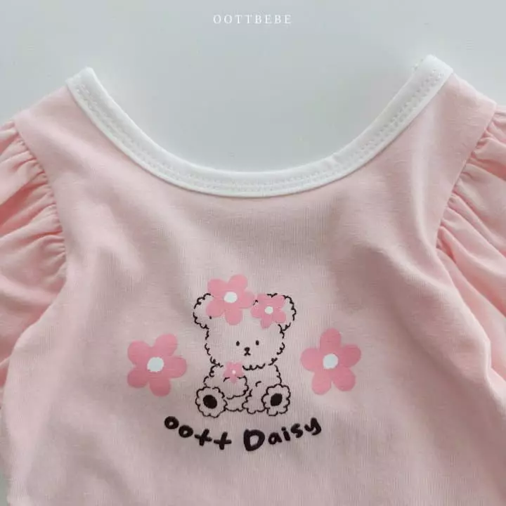 Oott Bebe - Korean Children Fashion - #toddlerclothing - Daisy Puff Tee - 10