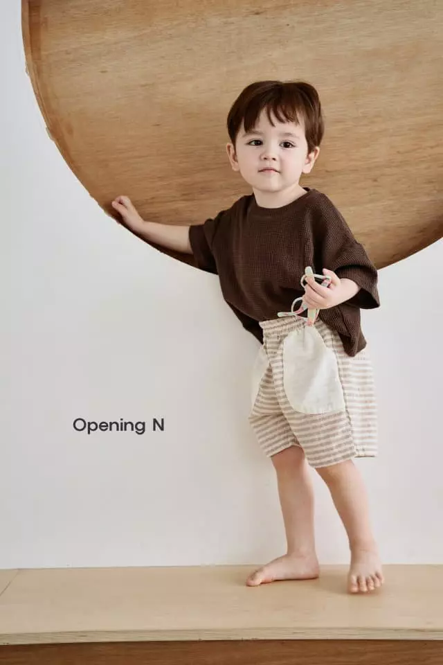 Opening & - Korean Children Fashion - #childofig - Snad Waffle Tee - 9