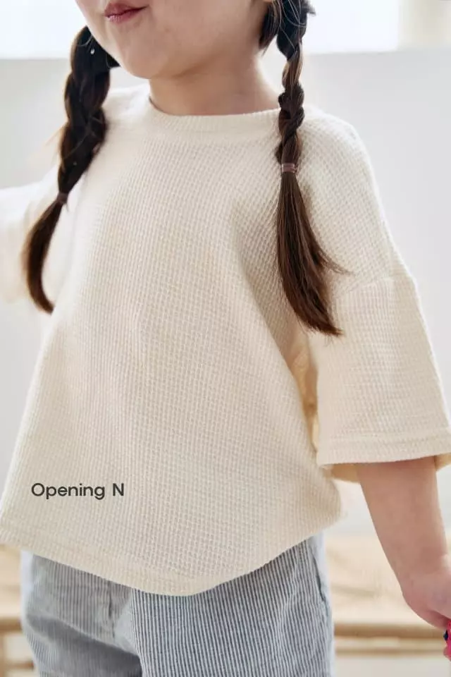 Opening & - Korean Children Fashion - #kidsstore - Snad Waffle Tee - 2
