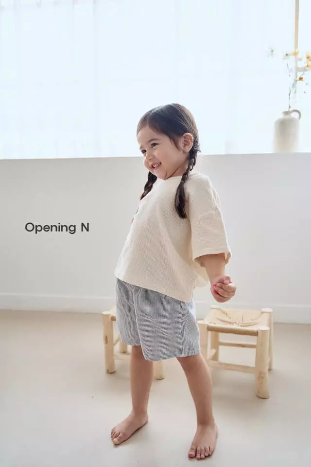 Opening & - Korean Children Fashion - #littlefashionista - Snad Waffle Tee - 5