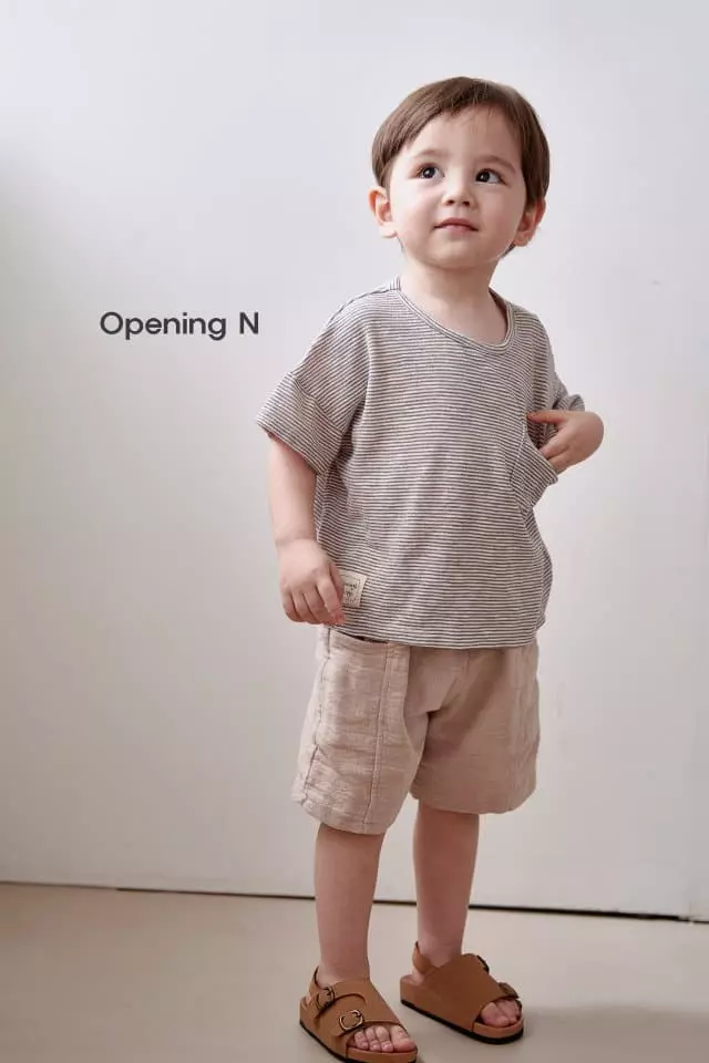 Opening & - Korean Children Fashion - #littlefashionista - Moldives Stripes Tee - 4