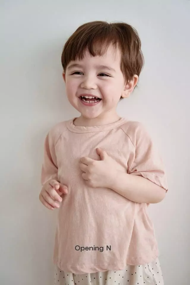 Opening & - Korean Children Fashion - #magicofchildhood - Linen Tee - 3