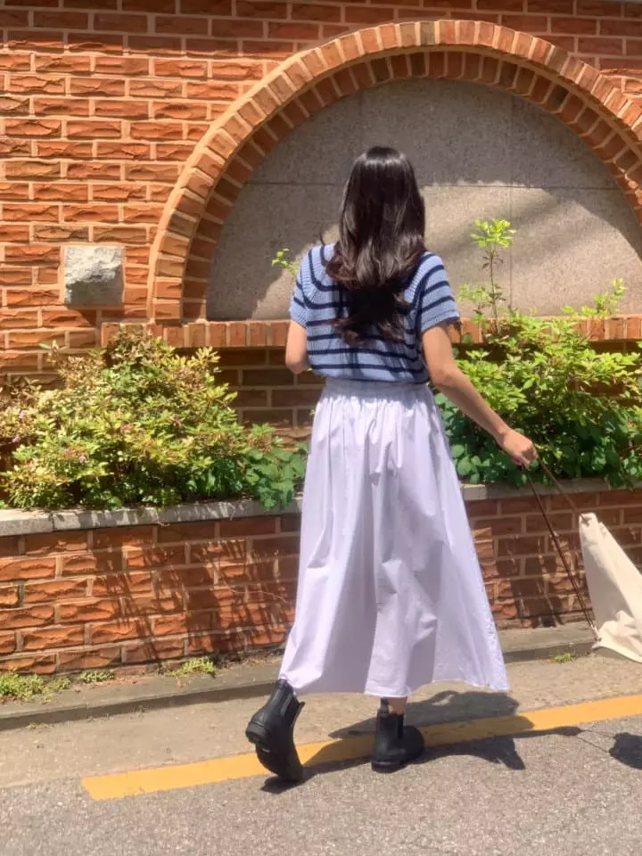Osense - Korean Women Fashion - #momslook - Picnic Skirt Ivory - 5
