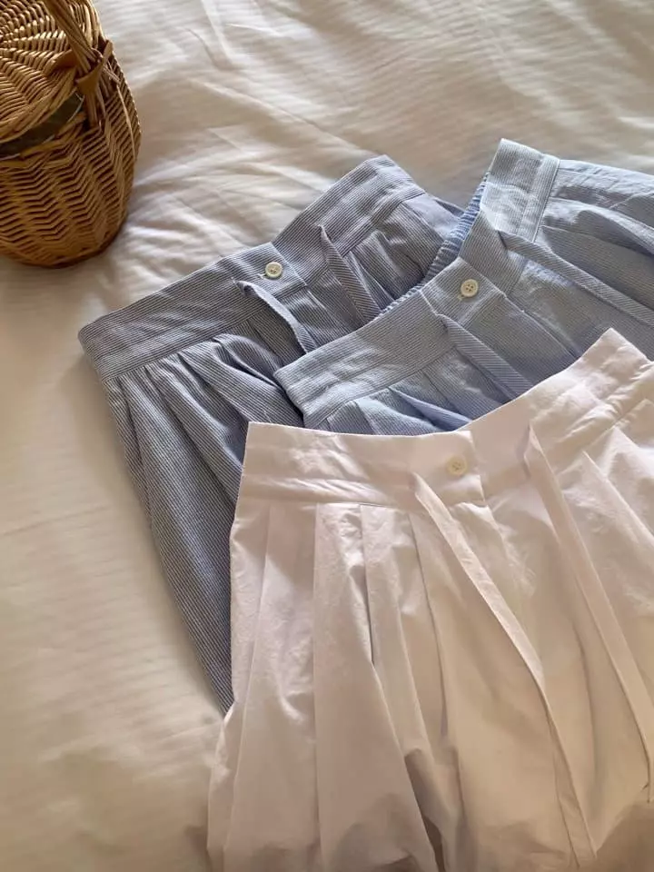 Osense - Korean Women Fashion - #momslook - Picnic Skirt Stripes - 12