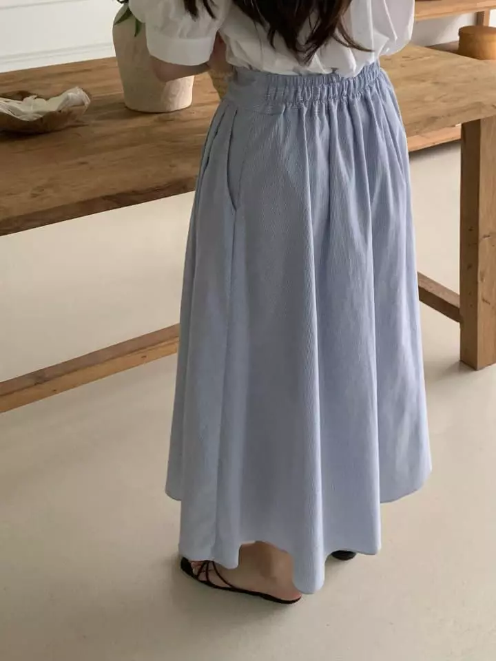 Osense - Korean Women Fashion - #momslook - Picnic Skirt Stripes - 6