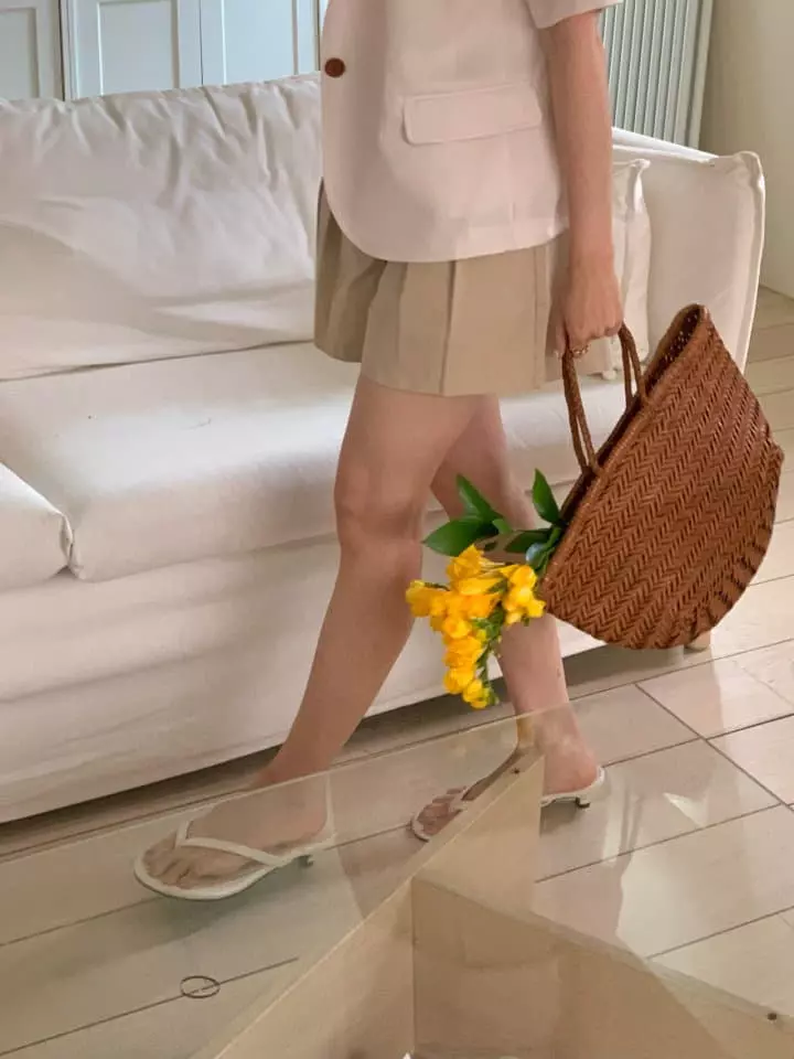 Osense - Korean Women Fashion - #momslook - Short Low Pintuck Pants - 5