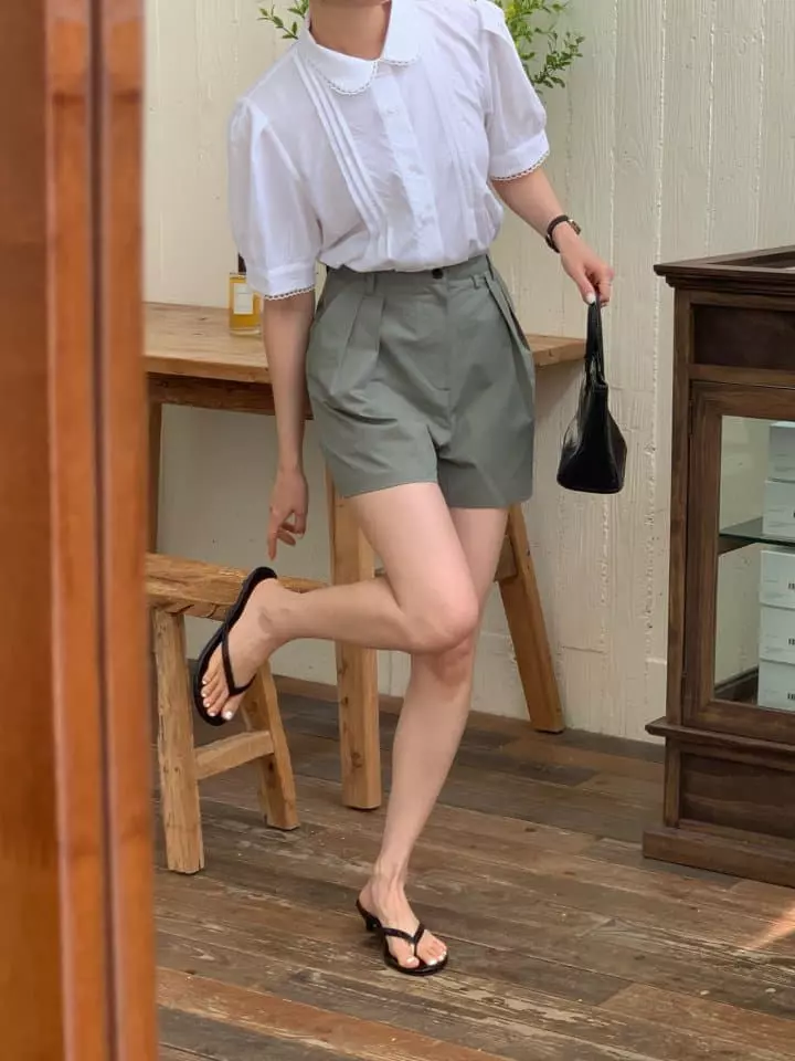 Osense - Korean Women Fashion - #momslook - Shine Pintuck Blouse
