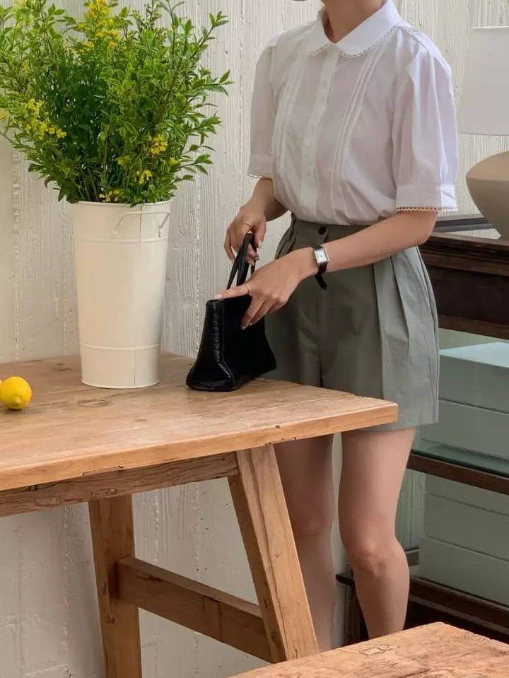 Osense - Korean Women Fashion - #momslook - Shine Pintuck Blouse - 3