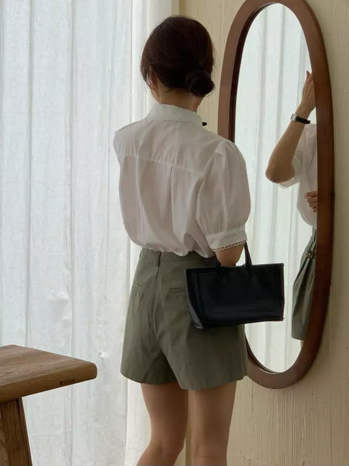 Osense - Korean Women Fashion - #momslook - Shine Pintuck Blouse - 7
