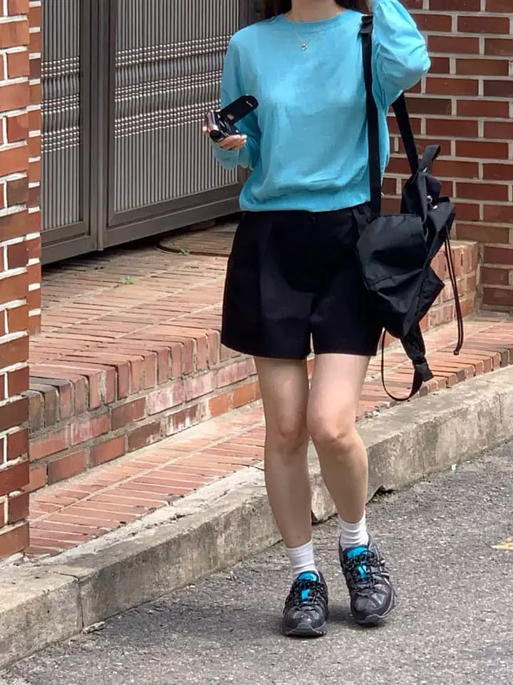 Osense - Korean Women Fashion - #momslook - Cool Linen Knit Tee - 3