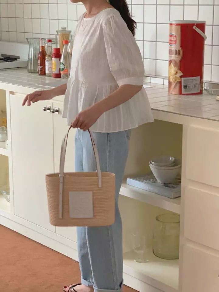 Osense - Korean Women Fashion - #momslook - Bell Two Way Ribbon Blouse