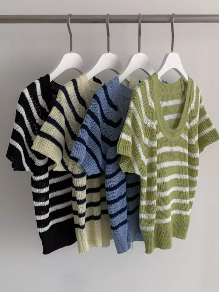 Osense - Korean Women Fashion - #pursuepretty - Free U Neck Knit Tee - 10