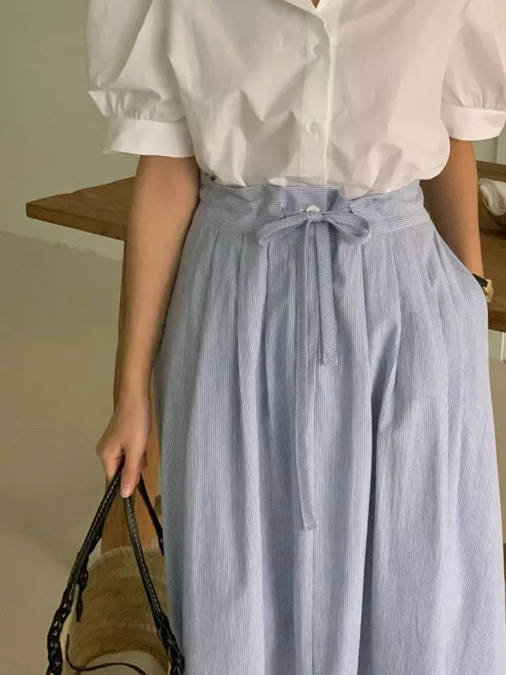 Osense - Korean Women Fashion - #thelittlethings - Picnic Skirt Stripes