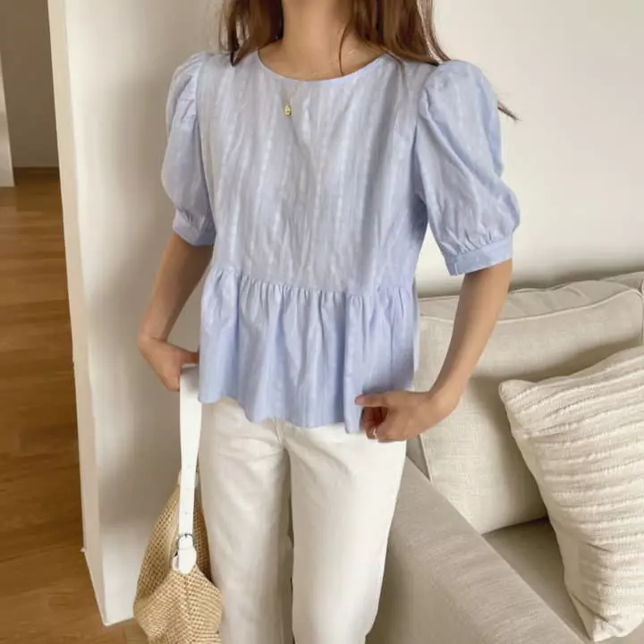 Osense - Korean Women Fashion - #vintageinspired - Bell Two Way Ribbon Blouse - 7
