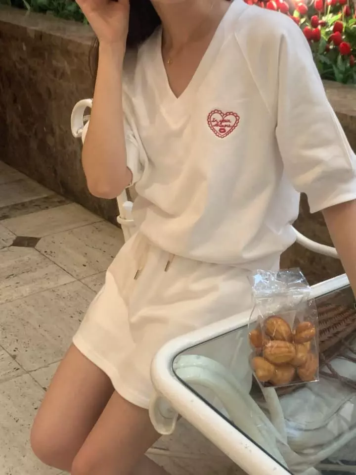 Osense - Korean Women Fashion - #vintagekidsstyle - Love Skirt Shorts - 2