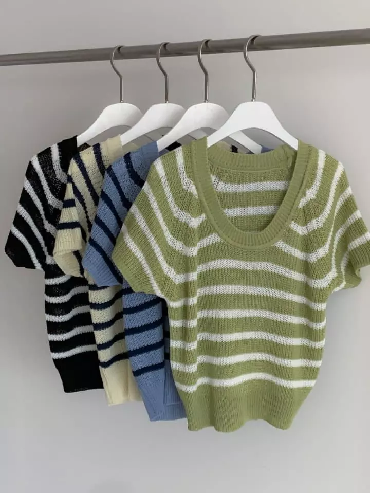 Osense - Korean Women Fashion - #vintagekidsstyle - Free U Neck Knit Tee - 9