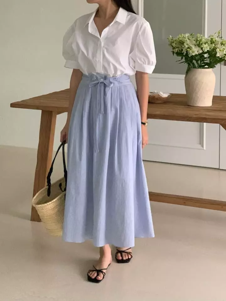 Osense - Korean Women Fashion - #womensfashion - Picnic Skirt Stripes - 3